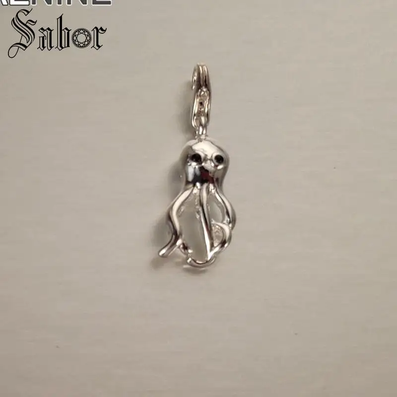 Классический посеребренный маленький осьминог Diy животные амулеты подходят
