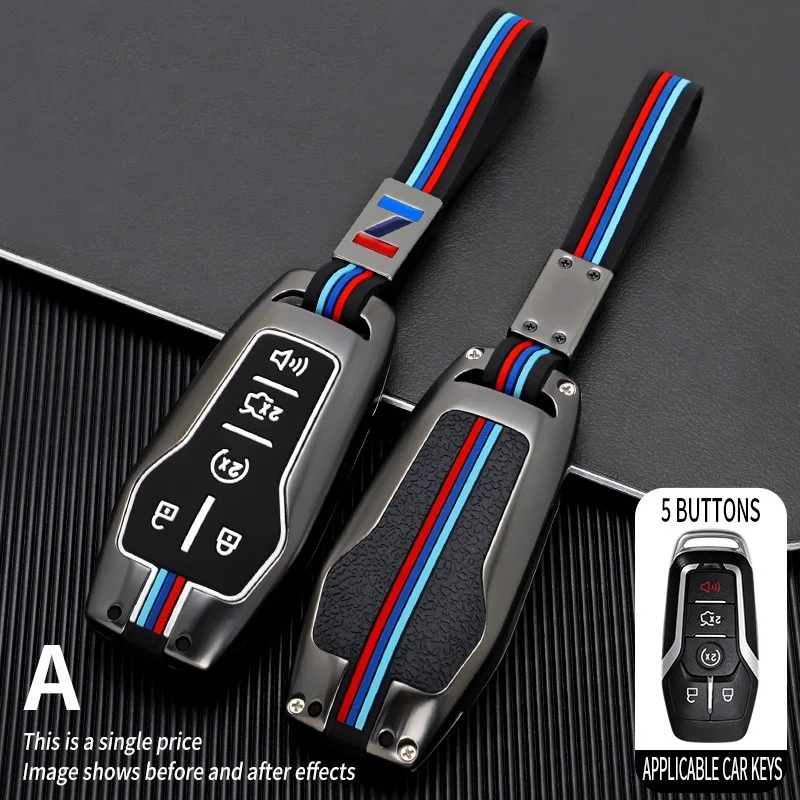 Чехол для ключа из сплава и силикона чехол Ford Fusion Mondeo Mustang F-150 Explorer Edge 2015 2016 2017 2018 -