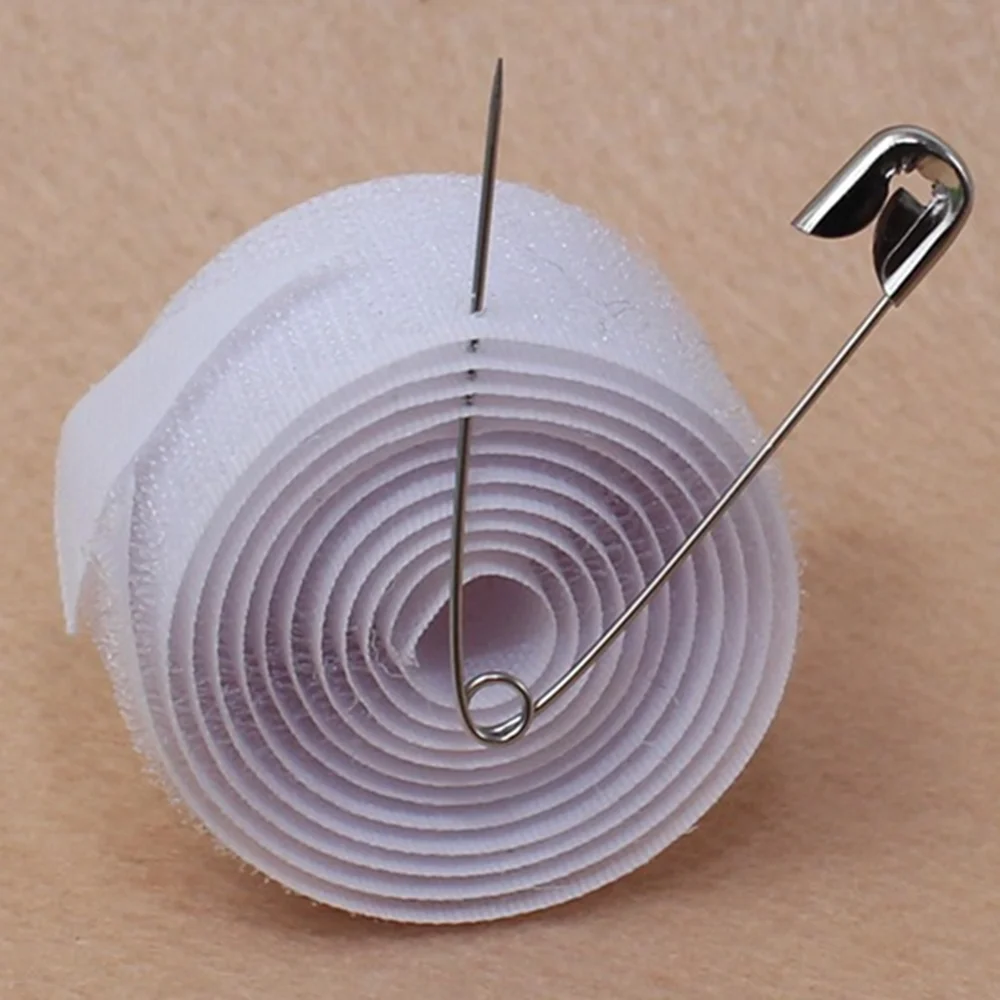 Description Picture 6 of itemHigh Quality 50pcs Safety Pins DIY Sewing Tools Accessory 5 Kinds Size Silver Metal Needles Large Safety Pin Small Brooch YJ379