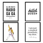 Плакаты и принты Queen Freddie Mercury музыка Цитата домашний декор плакат холст живопись настенное искусство картины декор комнаты