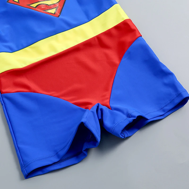 Купальный костюм с накидкой СУПЕРМЕНА для маленьких мальчиков новинка 2020 года