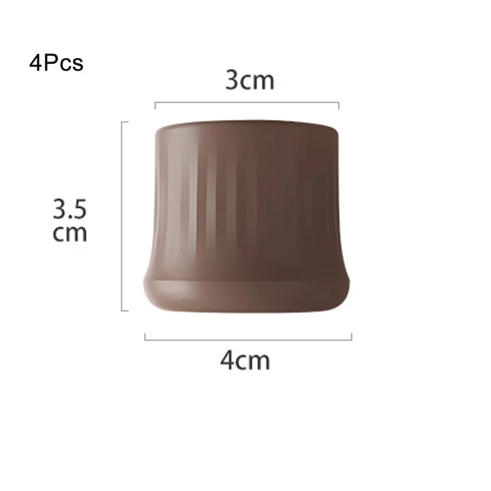 

4Pcs Silicone Chair Leg Mat Non-slip Chair Caps Table Foot Pads Furniture Leg Covers Floor Protector