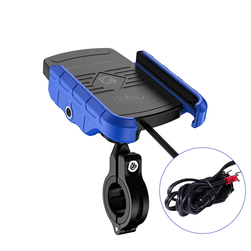 15w Wireless Charger Motorcycle Phone Holder for Xiaomi iPhone X 8 Samsung Phone Bracket Motor Handlebar Wireless Charger Stand