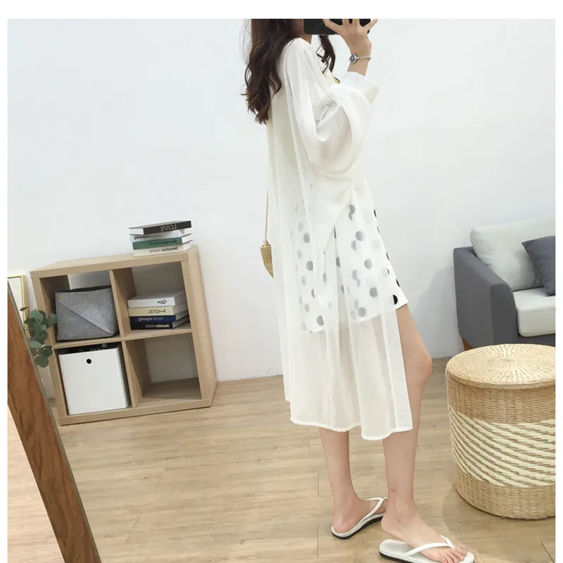 

2021 Women Vintage Trench Kimono Loose Long Windbreaker Belted Casual Beachwear Thin Trench Summer Spring