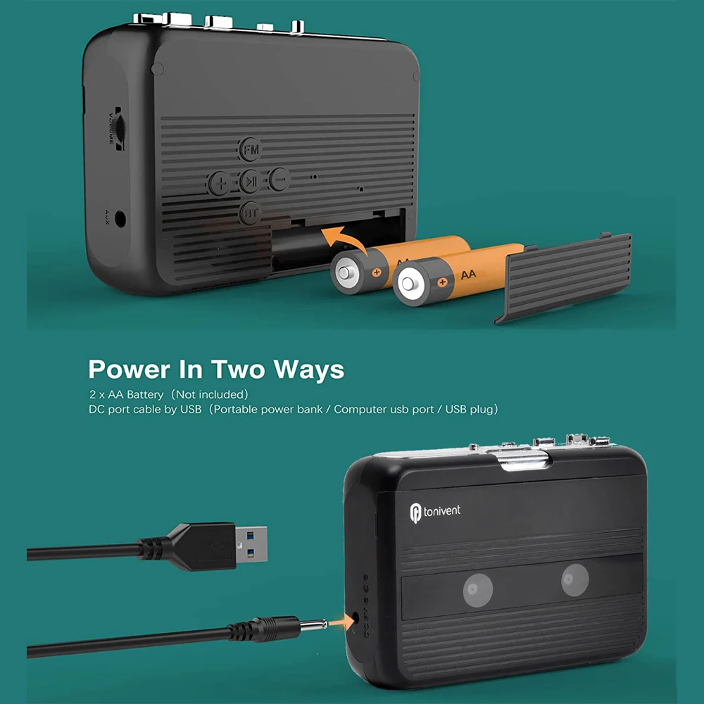 Портативный Bluetooth-приемник и передатчик Walkman разъем для FM-радио Кассетный