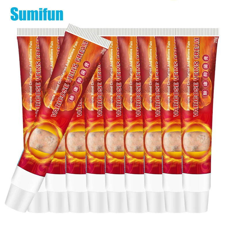 

Sumifun 10pcs Varicose Veins Ointment Medical Plaster Skin Care Treatment Vasculitis Phlebitis Spider Varicosity Angiitis Creams