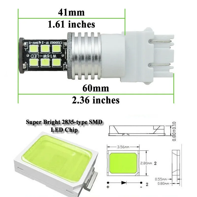 

12V DC LED Bulb 15-3528-SMD 3156 3157 3757 4114 4157 Car Front Turn Signal Ice Blue Plug & Play
