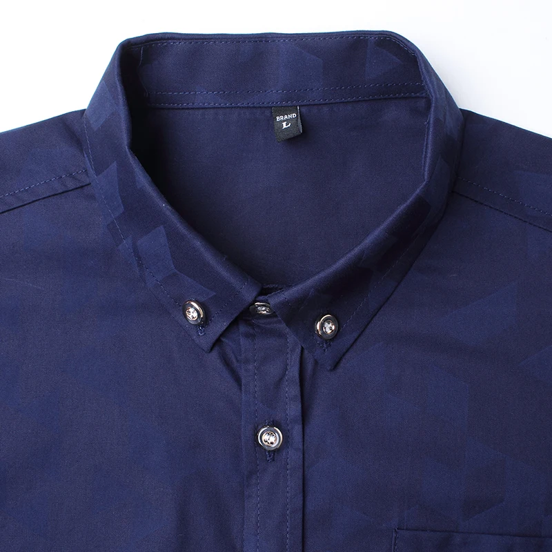 Dudalinas Aramy модные повседневные мужские рубашки с длинным рукавом 40% хлопок Slim Fit