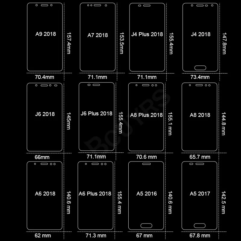 3 шт протектор экрана 9H 2.5D Закаленное стекло для samsung Galaxy A7 A9 J6 A6 A8 J4 Plus Защитное стекло для samsung A5