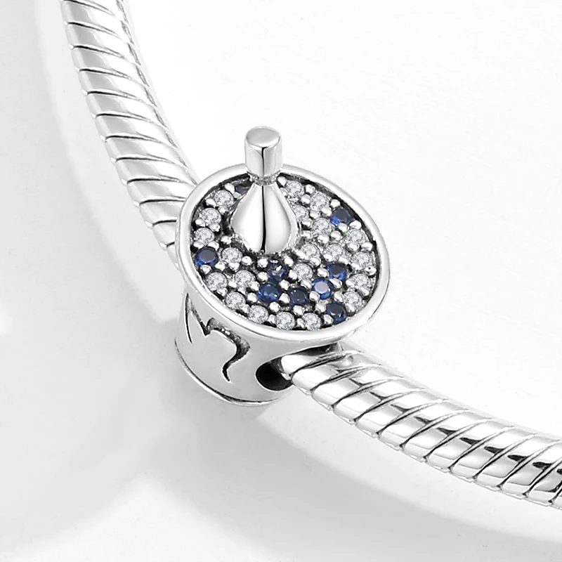 Вечерние бусины цвета шампанского CZ настоящий из стерлингового серебра 925