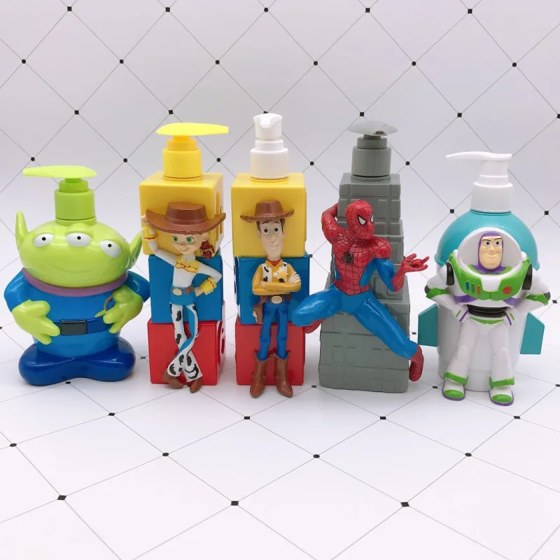 

Toy Story 4 Woody Buzz Lightyear Jessie Creative 350ML Box Cartoon Shampoo Bottle ABS Action Figure Collectible Model Toy