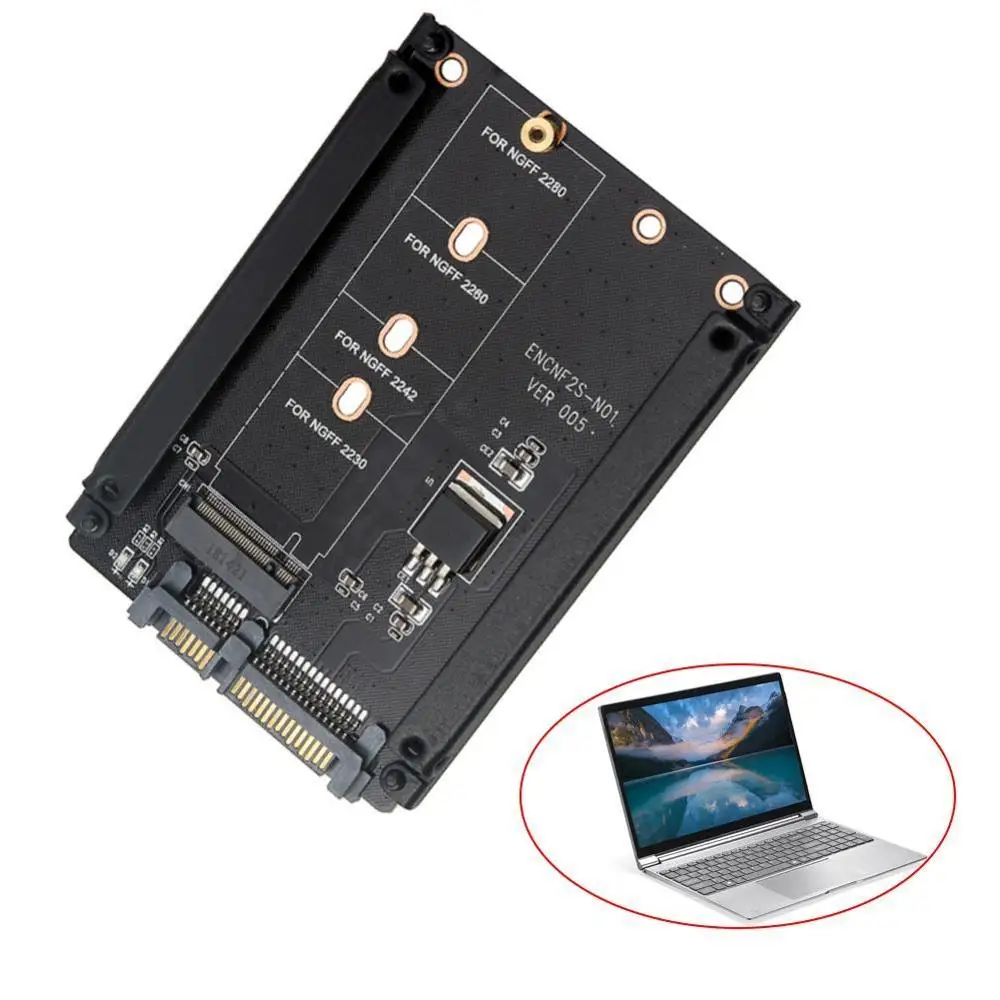 Металлический Чехол B+ M ключ M.2 NGFF SSD до 2,5 дюймов SATA 6 ГБ/сек. адаптер карта с корпусом разъем M2 адаптер NGFF с 5 винтами