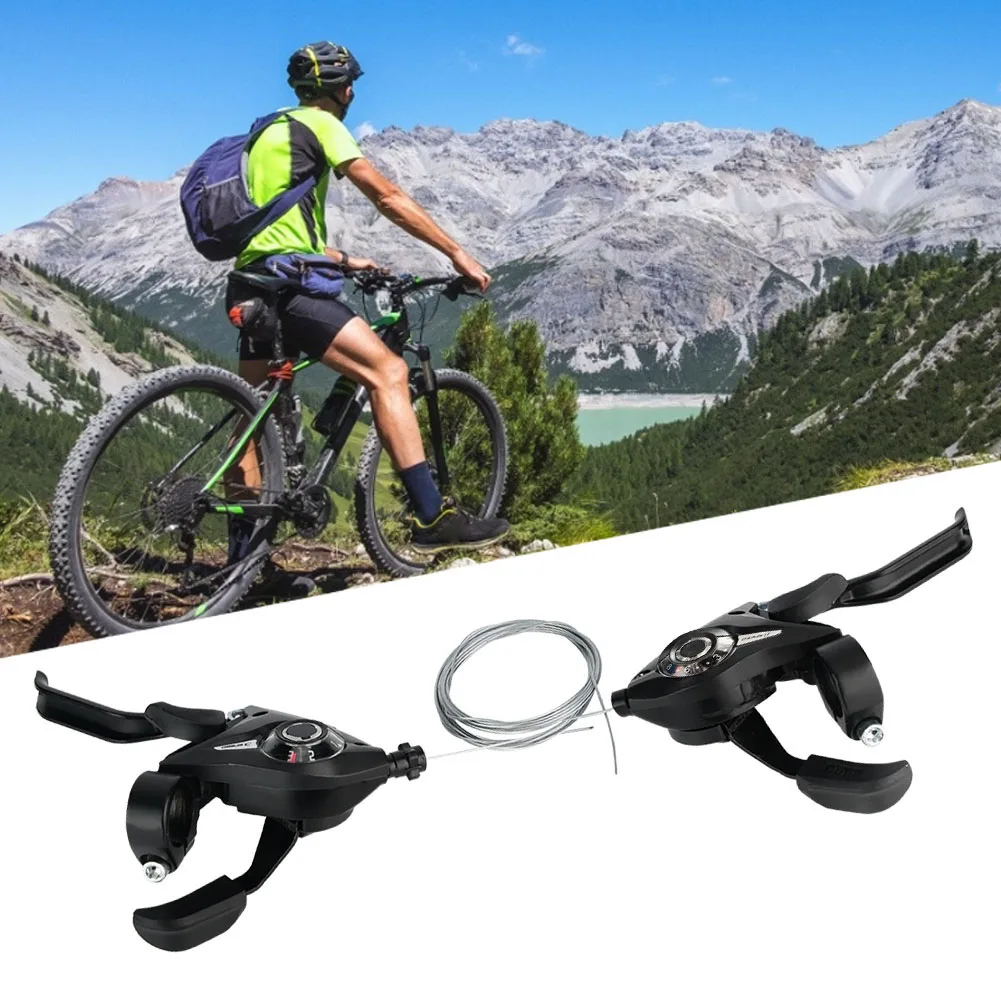 

Aluminium Alloy Sturdy Durable 1Pair Bicycle Shifter Brake Speed Lever Shifter For Leisure Road Bikes Folding Bikes