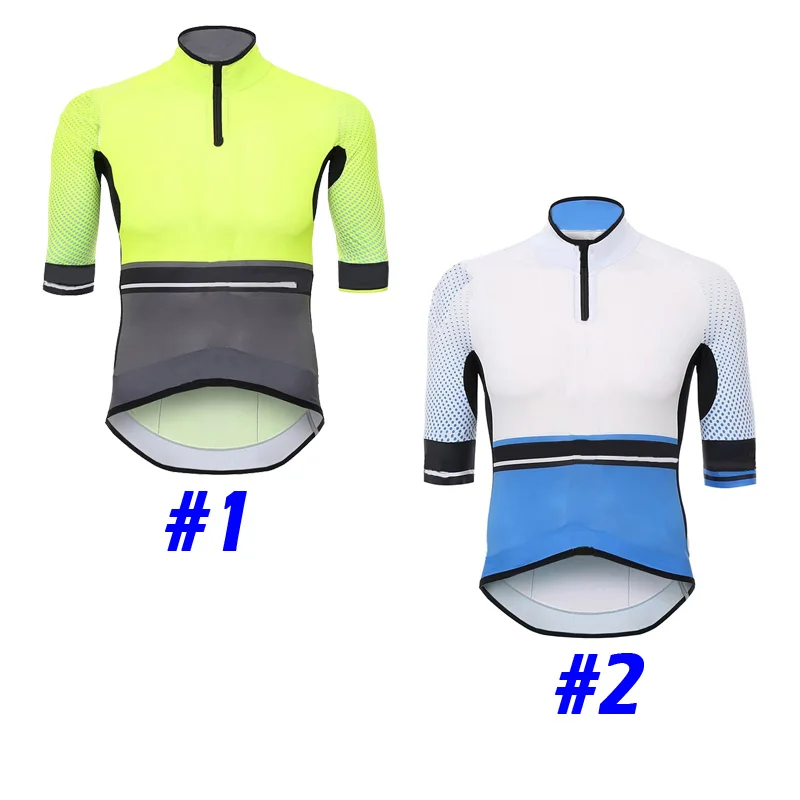 Половина молния Велоспорт Джерси с коротким рукавом рубашка велосипед комплект