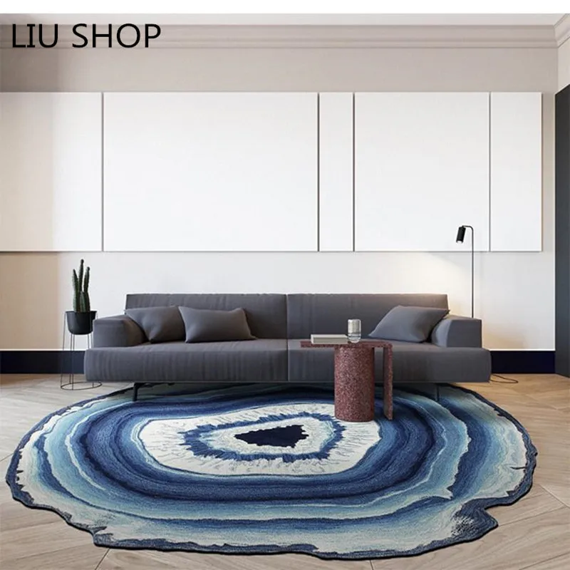 

Real Ring Round Tree Carpet Bedroom Living Room Computer Chair Mat Cushion Sofa Creative Nordic Floor Rug Pad Pastoral Fashion