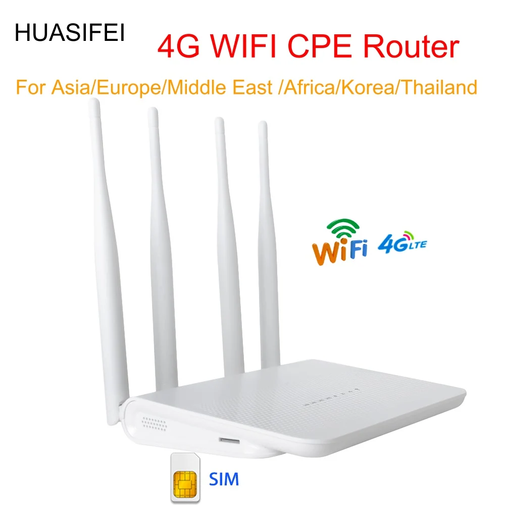 Cheap 300Mbps Wireless 4G LTE VPN Router CPE 3G/4G LTE Mobile Wifi Hotspot With Sim Card Slot 4Pcs External Antenna Up 32Users