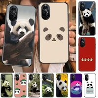 super cute panda clear phone case for huawei honor 20 10 9 8a 7 5t x pro lite 5g black etui coque hoesjes comic fash design