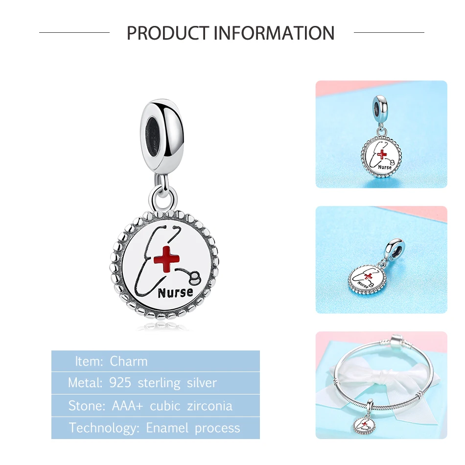 Очаровательные бусины в европейском стиле из стерлингового серебра 925 пробы