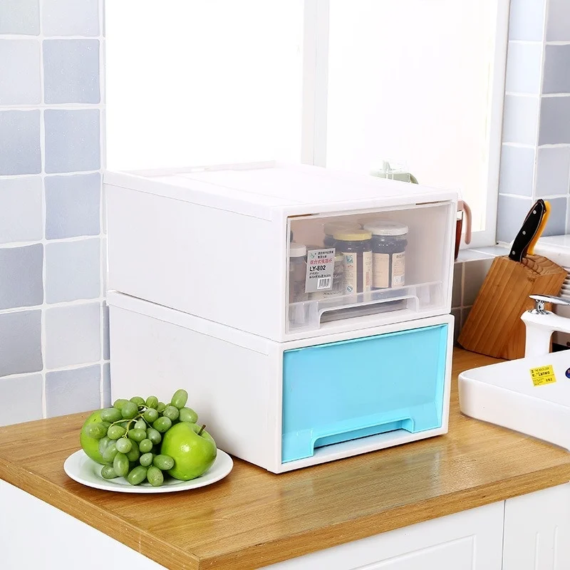 

Desk Drawer Storage Box Clothes Storage Cabinet Plastic Container Thickened Underwear Bra Socks Sundries Kitchen Organiser Bin