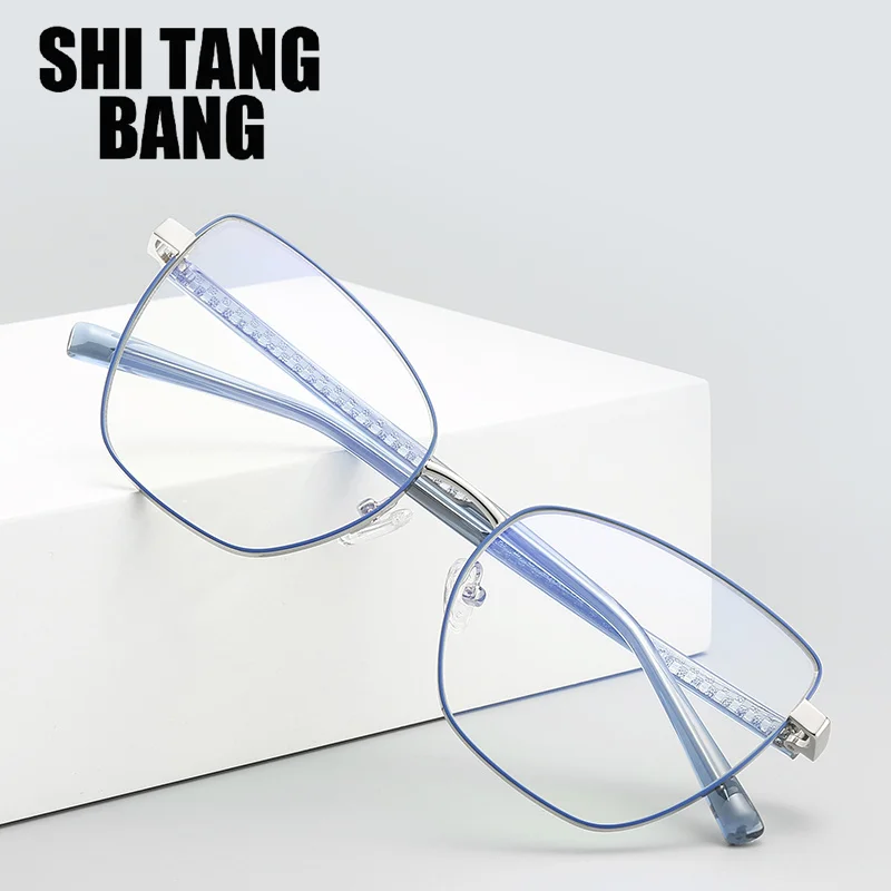 

2021 Fashion Simple High Quality TR90 Metal Anti-Blue Glasses Style Cat Eye Eyewear Women Brand Design Computer Eyeglasses