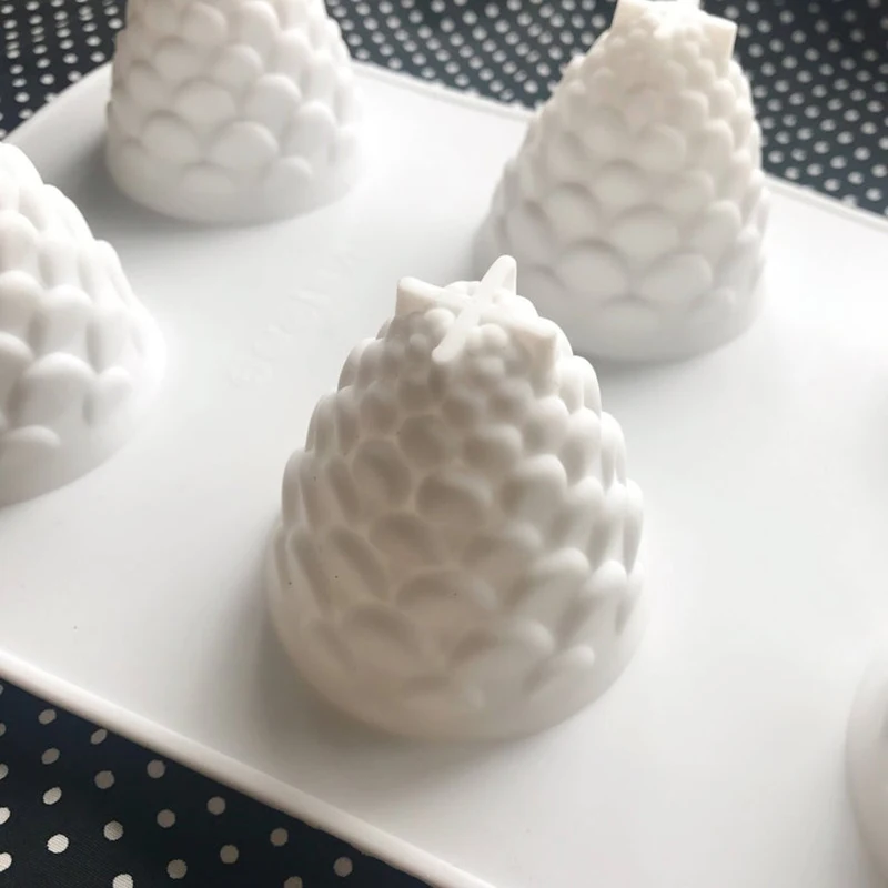 6 Cavities Pine Cones Silicone Mold for DIY Handmade Candle Making 3D Molds Wax | Дом и сад
