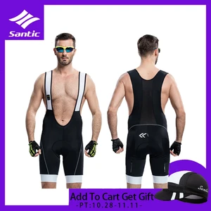 Santic Men Cycling Pro MTB Road Bike Shorts Summer Breathable 3D Padded High Elastic Bicycle Shorts Bermuda Ciclismo C05031