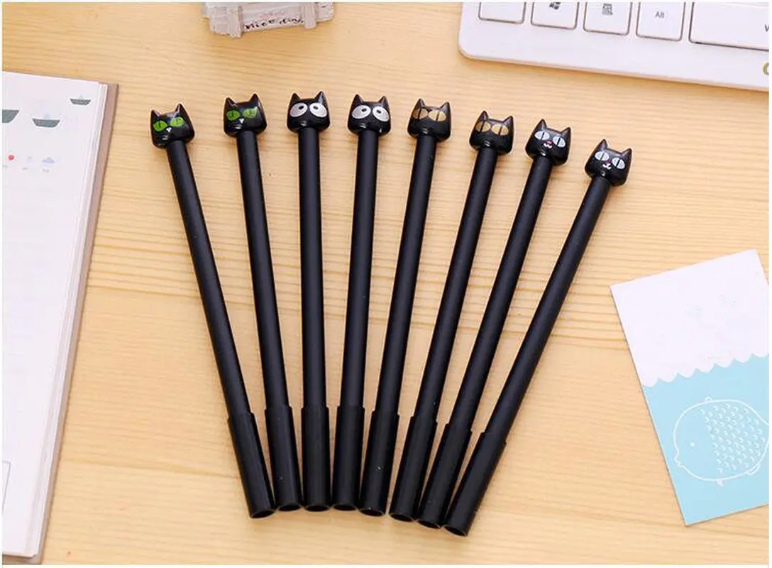 Черная голова кошка ручки для офиса школы письменные принадлежности Канцтовары |