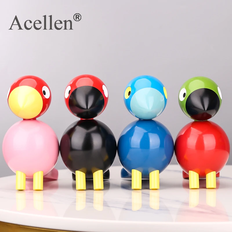 Статуэтки для птиц ручной работы орнаменты красочная роспись скульптура