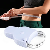 1pcs self tightening measure tape body waist keep fit sewing tailor measurement tools automatic telescopic ruler