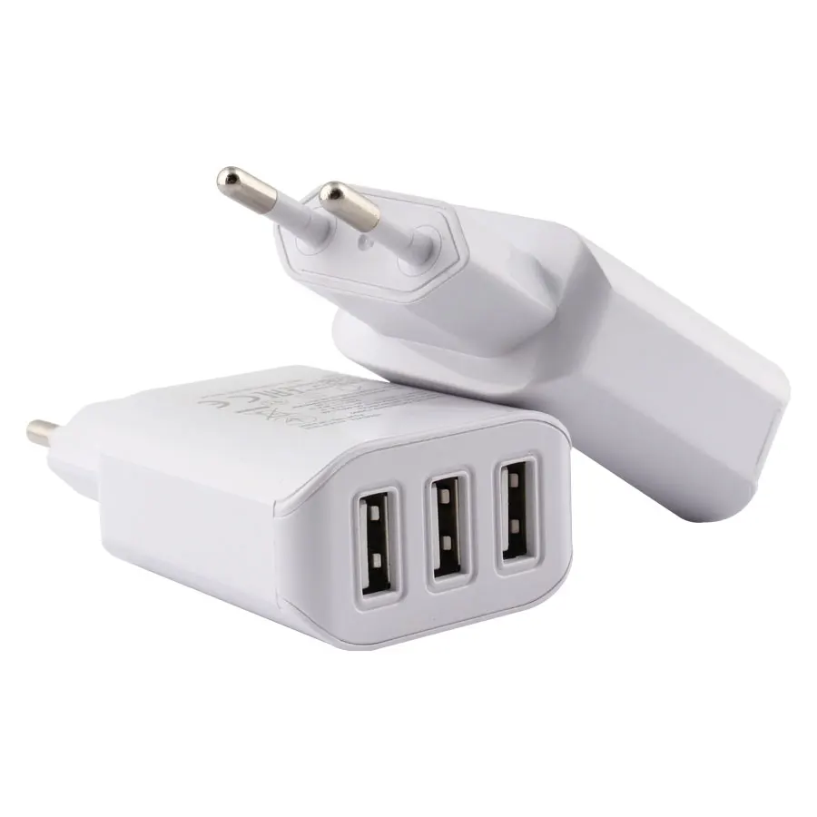 AC DC 5V Универсальный Питание 3-Порты и разъёмы для мобильных телефонов через USB