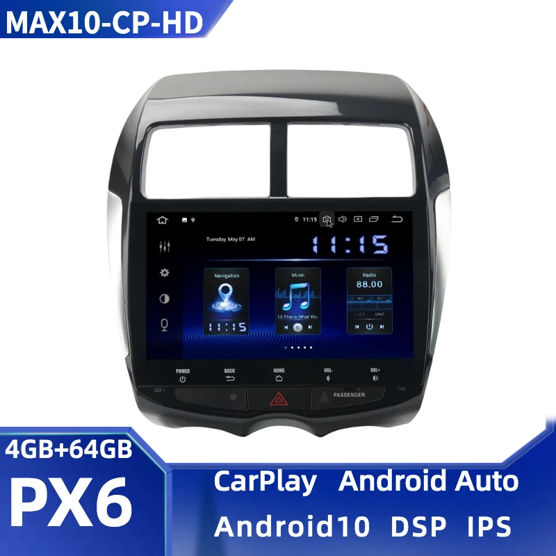 

Dasaita 10,2 "Android 10,0 автомобильное радио для Mitsubishi ASX Peugeot 4008 Citroen C4 2007-2017 DSP CarPlay мультимедийный плеер GPS Navi