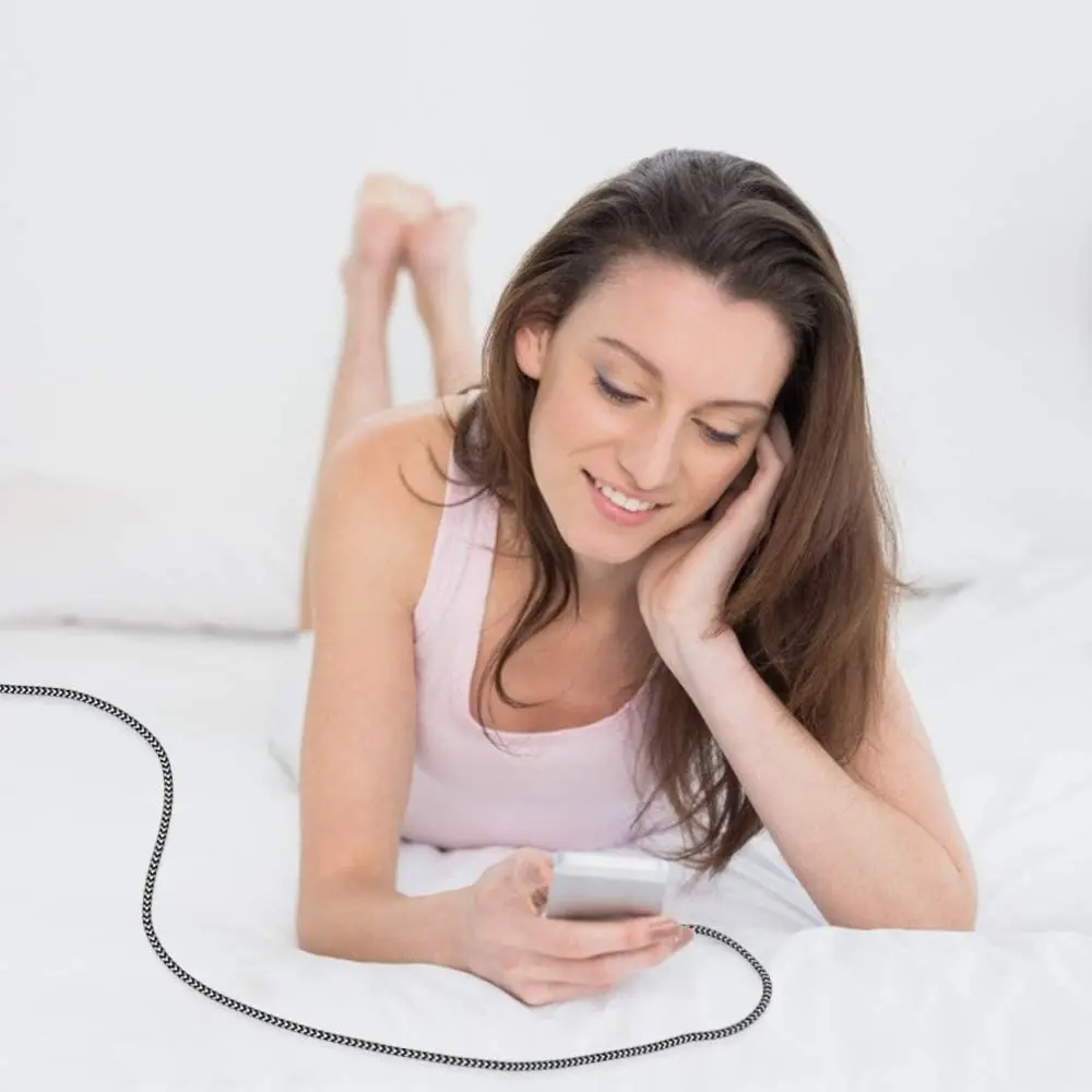 10 футов USB C зарядный кабель нейлоновый Плетеный длинный типа для Samsung Galaxy S9 S10 S8 Plus