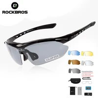 rockbros 5 lens polarized sports men sunglasses road cycling glasses mountain bike bicycle riding protection goggles eyewear