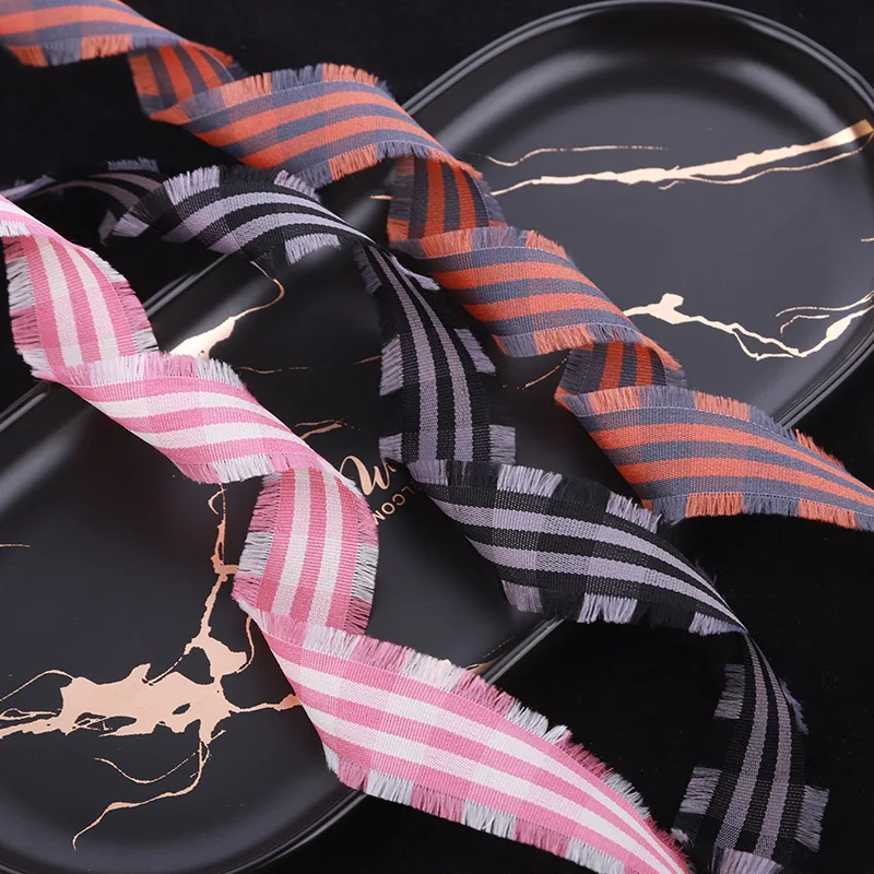 100y клетчатые хлопчатобумажные тканевые жаккардовые ленты для рукоделия оптовые