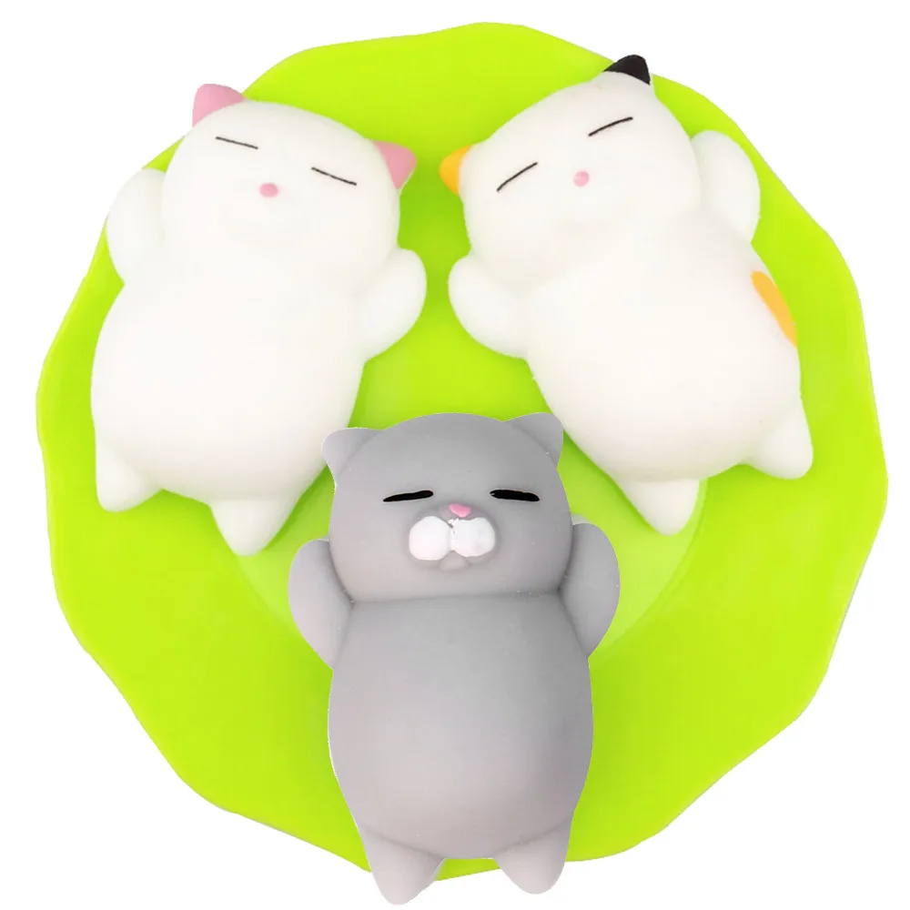 

3pcs Squishy Antistress Cute Mochi Cat Squeeze Healing Fun Kids Kawaii Toy Stress Reliever Decompressie speelgoed