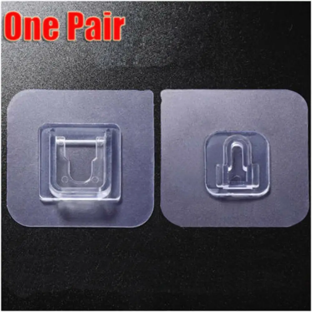 

Double-sided Adhesive Wall Hooks Wall Hooks Hanger Strong Transparent Suction Cup Sucker Wall Storage Holder For Kitchen