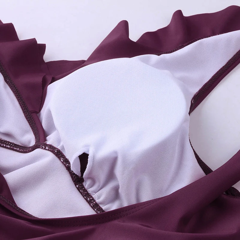 

Pregnant Woman Sexy Swimsuit Maternity Solid Backless Bikinis Falbala Ruffle Beachwear New Summer Women One-piece Swimming Suit