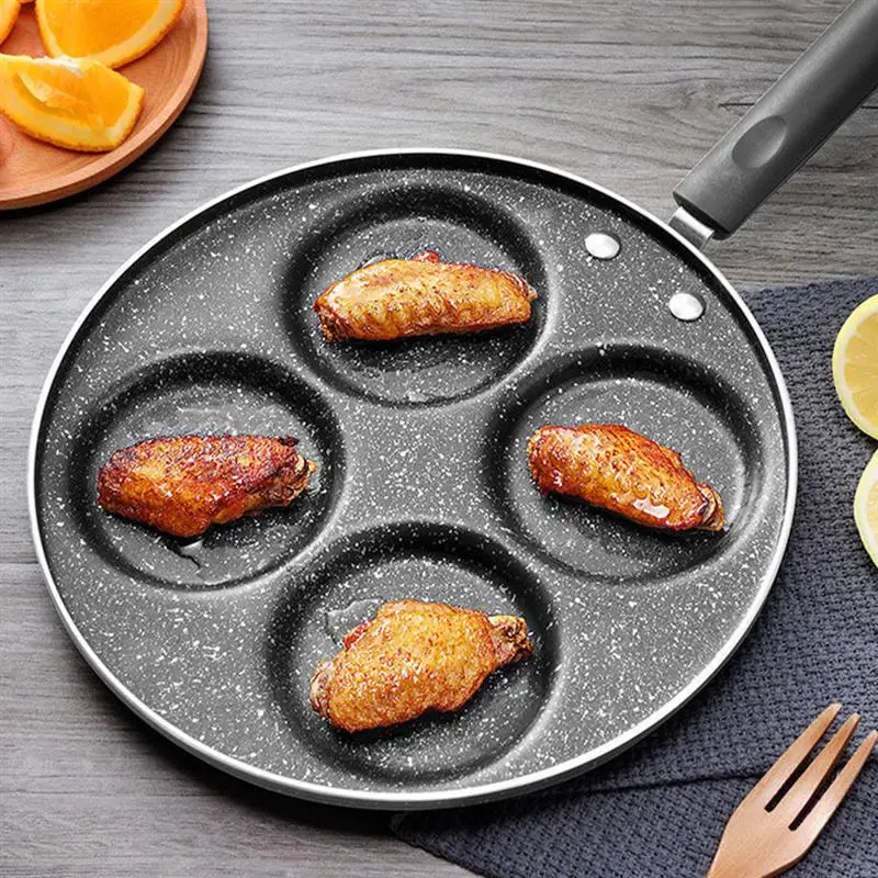 

1pc Medical Stone Non-stick Omelette Pan Four Hole Frying Pan (Assorted Color)