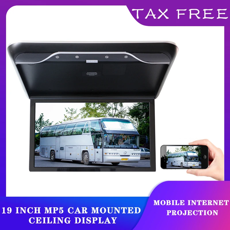 Видеоплеер на крышу автомобиля со светодиодным экраном Android 9 0 19 дюймов 2 ГБ + 16 Gps