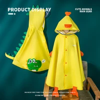 childrens poncho cute cartoon kids raincoat waterproof boys and girls rain jackets solid yellow 2 9y toddler cloak raincoat