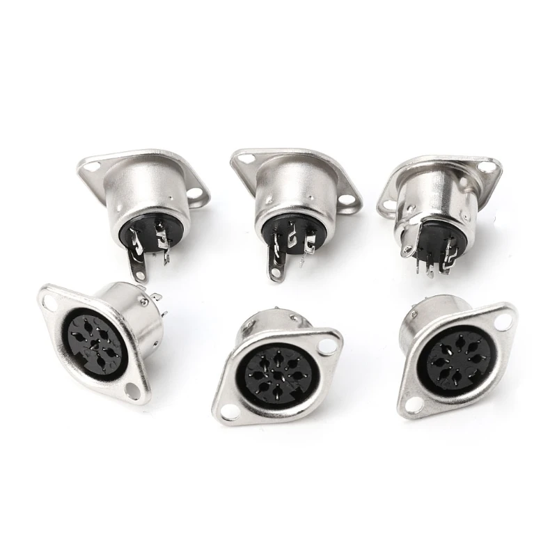 

10PCS 3/4/5/6/7/8PIN Panel Mount Female Jack DIN Adapter MIDI Cable Connector