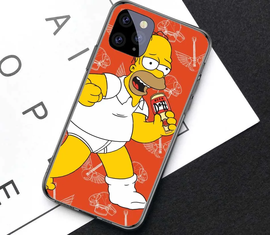 Чехол для iPhone 11 Pro MAX Cute Мультяшные Симпсоны SE 5 5S 6 6S 7 8Plus XR XS X10 силиконовый чехол