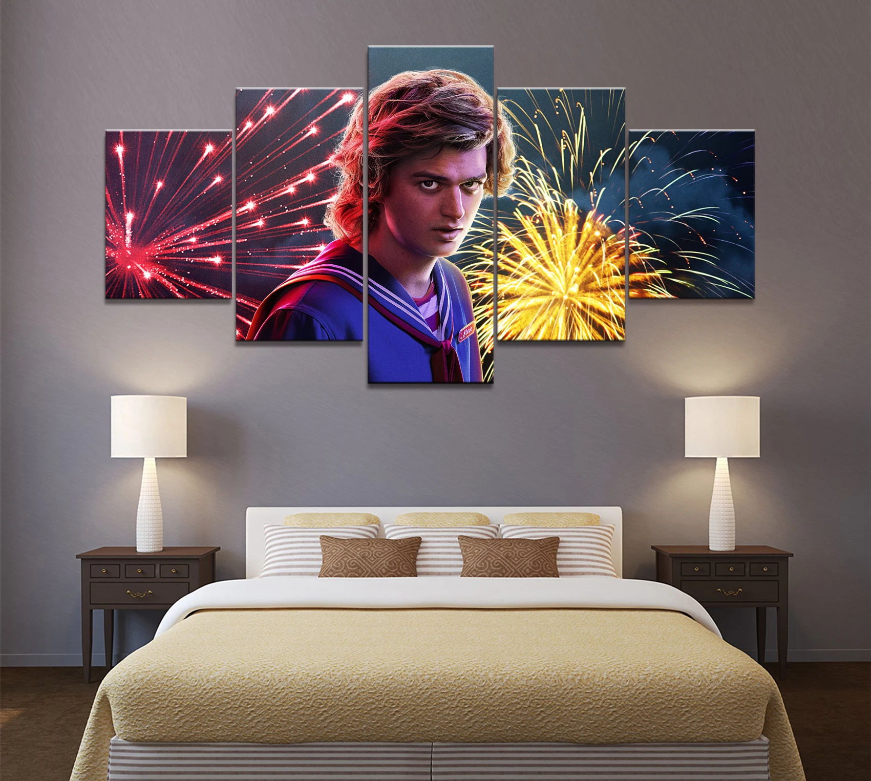 Модульная Картина на холсте для домашнего декора 5 шт. очень странные дела 3