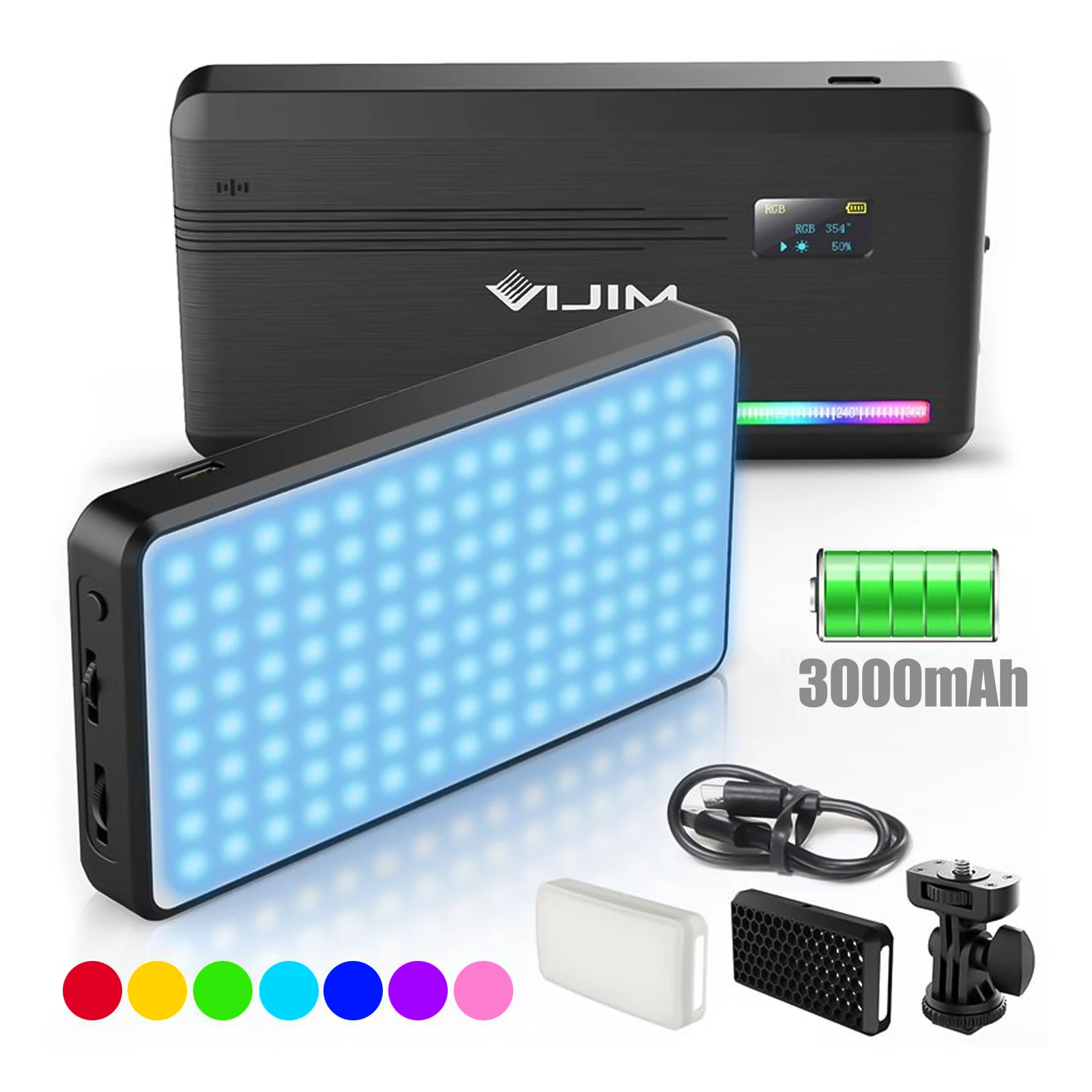 

Карманный RGB светодиодный светильник VIJIM VL196 для видеосъемки 2500K-9000K для прямой трансляции интервью портрета свадебной фотографии