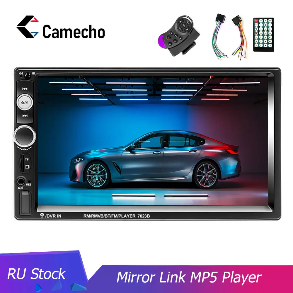 Camecho 2 Din автомобильное радио " HD Авторадио сенсорный экран MP5 радио плеер Bluetooth Автомобильный Мультимедийный USB резервная камера заднего вида монитор