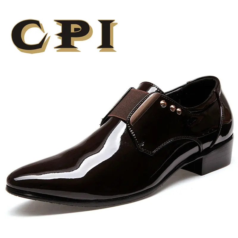CPI/Роскошные брендовые модельные туфли из лакированной кожи для мужчин деловые