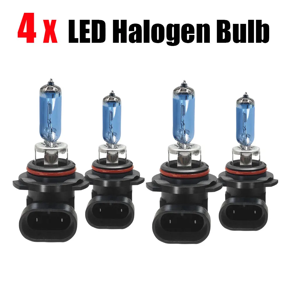 Halogen Headlight Buildreamen2 4 X автомобильных фар высокий низкий пучок светодиодный галогенная фара 12V для GMC Envoy 2002 2003 2004 2005 2006 2007 2008 2009 - Цвет: Halogen Headlight