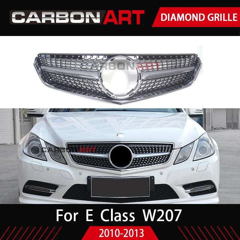 E купе W207 Diamond стиль Передняя решетка для Mercede Замена Серебристая C207 автомобильные