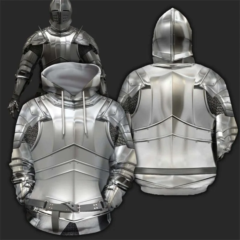

3D All Over Printed armor Knights Templar Hoodie Harajuku Fashion Hooded Sweatshirt Cosplay costume Autumn Unisex hoodies SJ-999