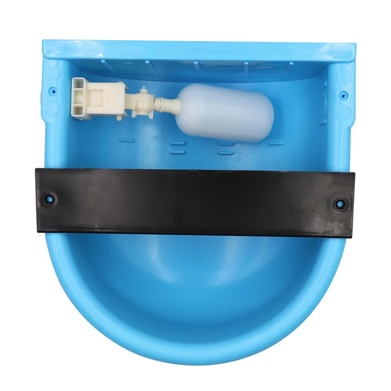 

Livestock Cattle Horse Goat Drinker Bowl Blue Automatic Waterer with Float Valve and Drain Plug Farm Feeding Eqipment